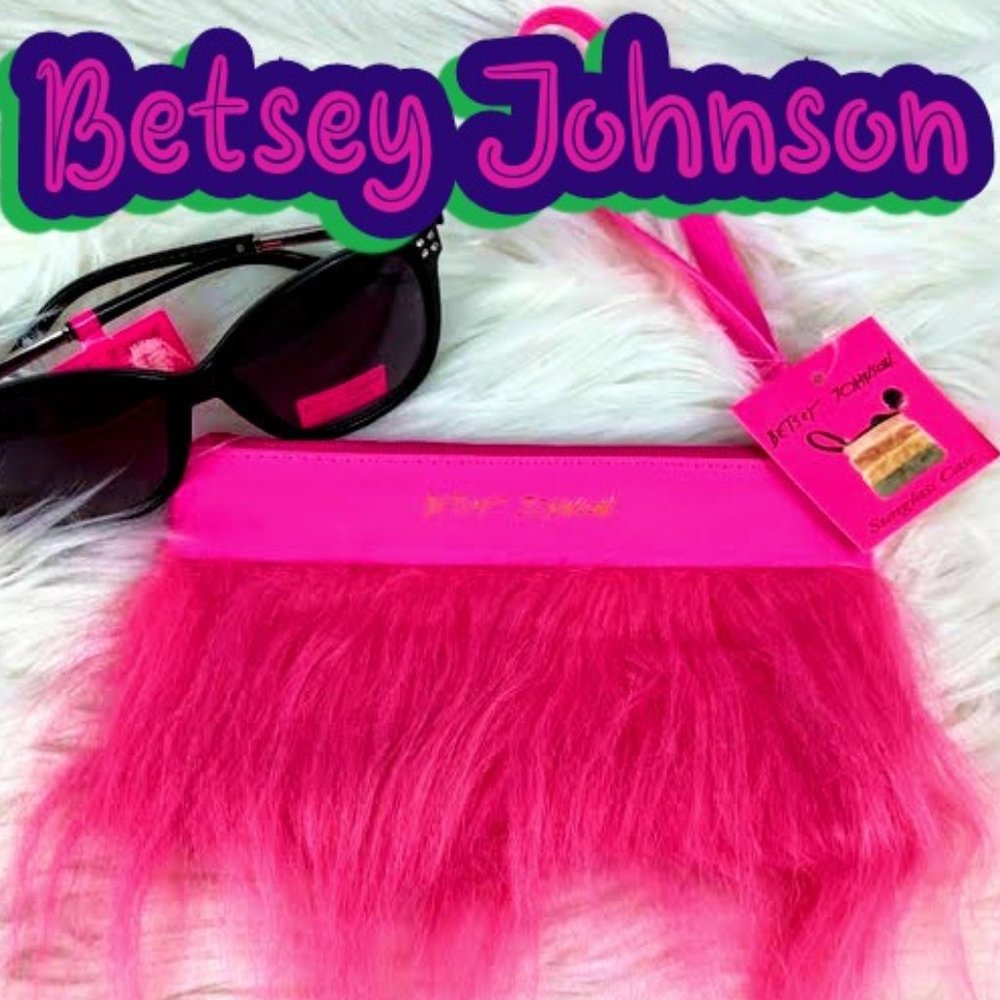 NWT Betsey Johnson Neon Pink Wristlet + FREE GIFT